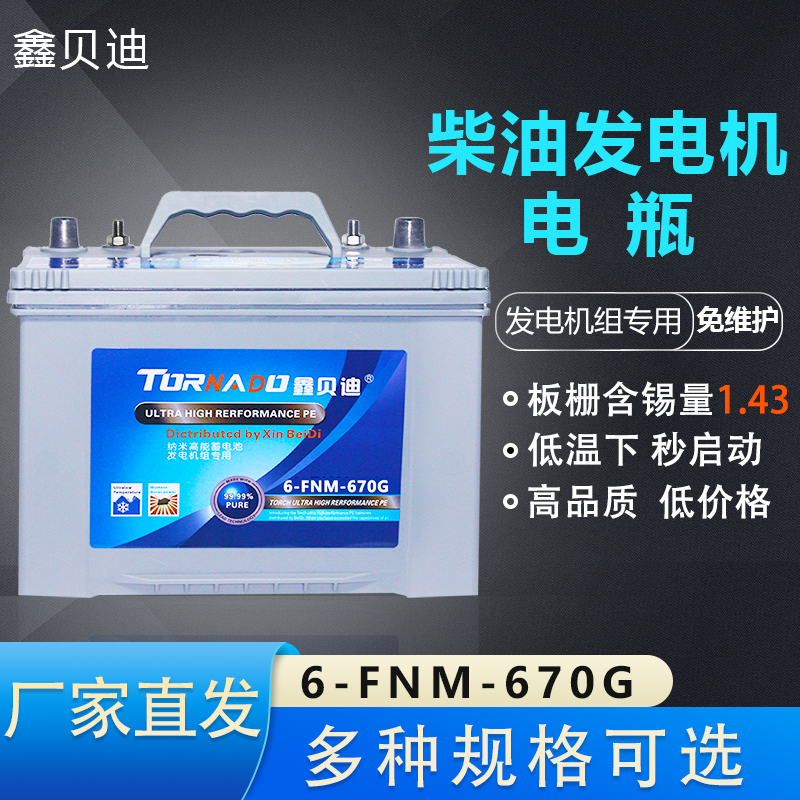 柴油发电机电瓶6-FNM-670G