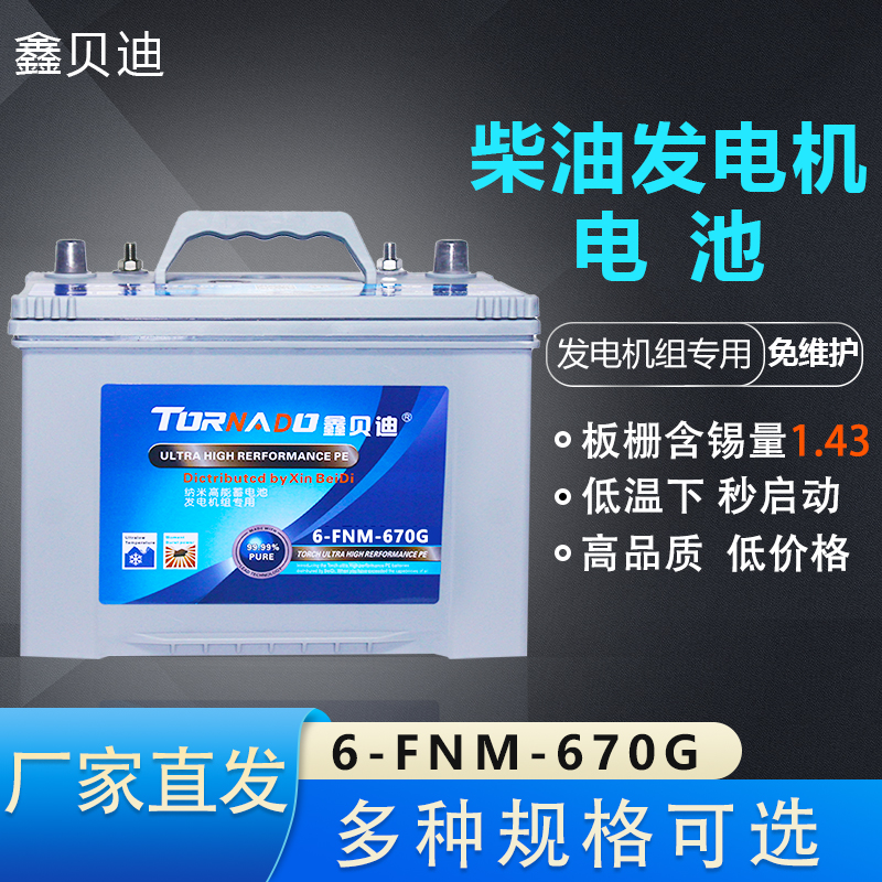 柴油发电机电池6-FNM-670G