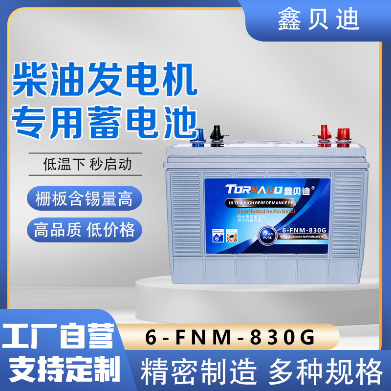 柴油发电机专用蓄电池6-FNM-830G