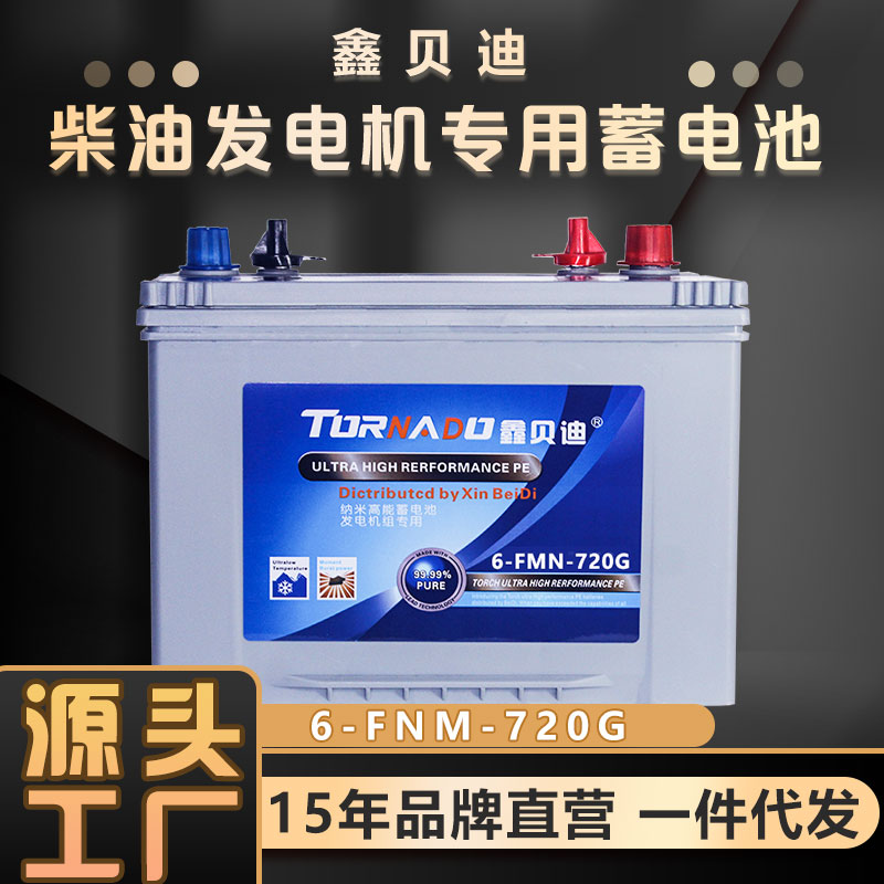 柴油发电机专用蓄电池6-FNM-720G