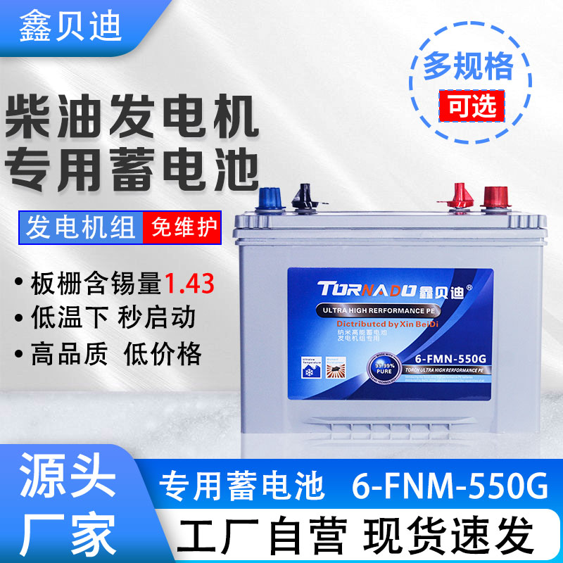 柴油发电机专用蓄电池6-FNM-550G