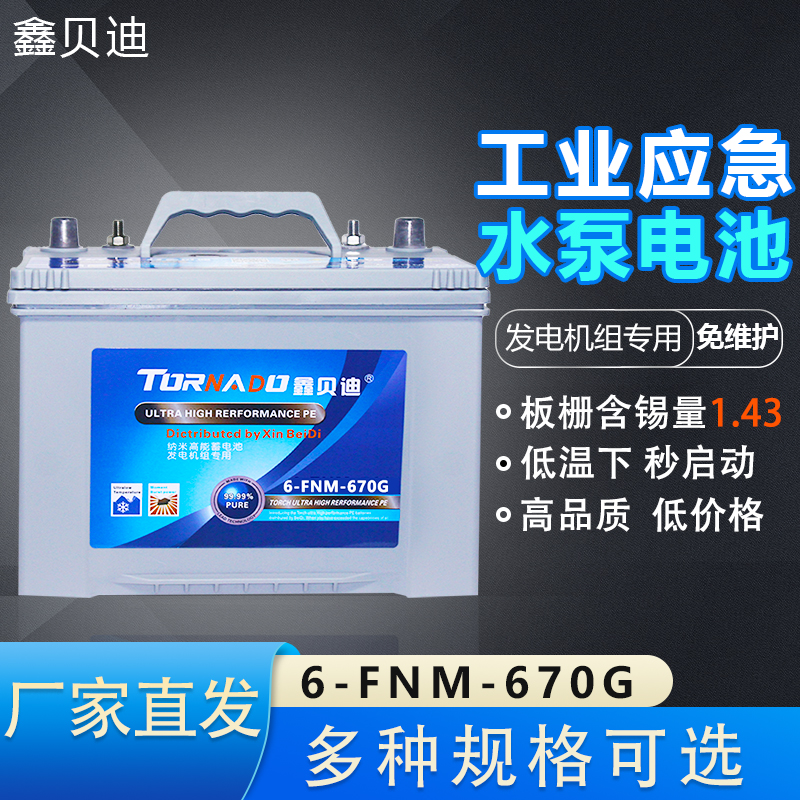 工业应急水泵电池6-FNM670G