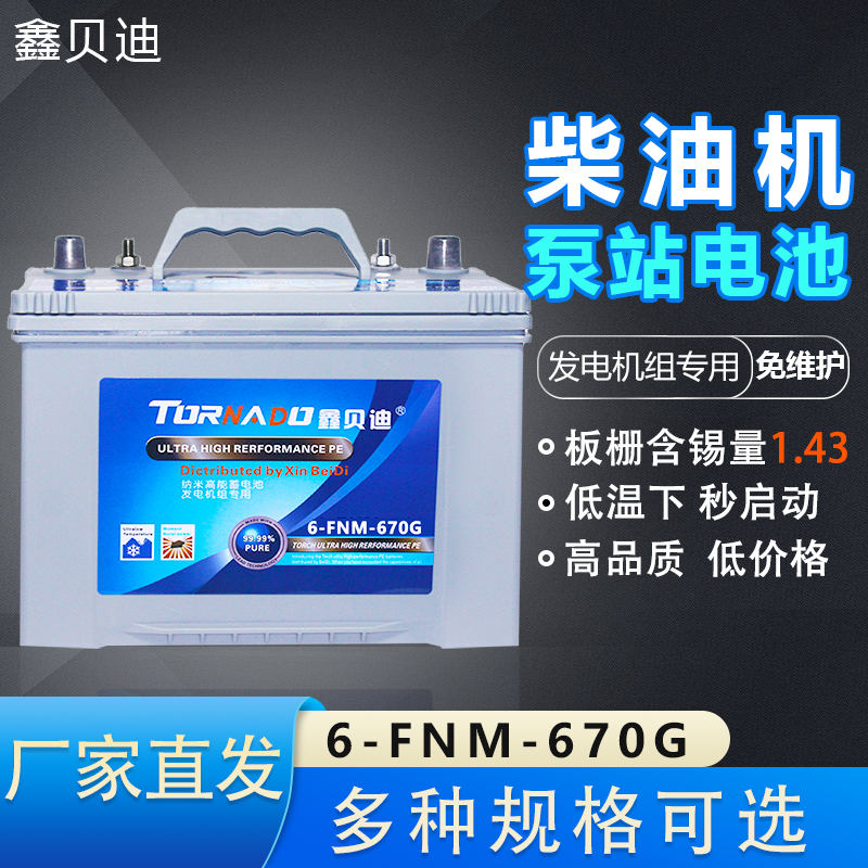 柴油机泵站电池6-FNM-670G